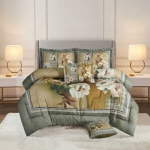 Floral Elegance King Size Bedding Set by EMAN LIVING