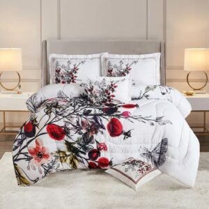 Floral Elegance King Size Bedding Set by EMAN LIVING